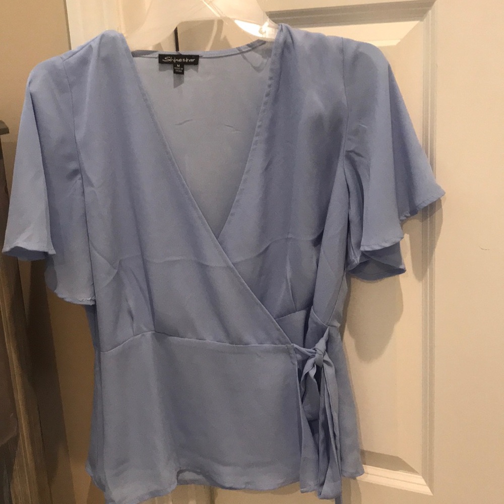 Light blue tie top